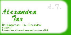 alexandra tax business card
